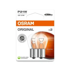 Izzó, Villogó P21W 12V/21W Ba15S (Stop/Kormány) 2Szt. Blister (Eko) - ams-OSRAM (OSR7506-2BL)
