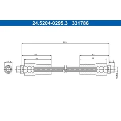 Fékcső Audi P. A4/A6 95-05 Bal/Jobb - ATE (24.5204-0295.3)