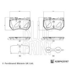 Fékbetétkészlet, Tárcsafék Db P. C236/W206 1,5-3,0 4-Matic 21- - BLUE PRINT (ADBP420187)