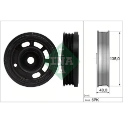 Szíjtárcsa, Főtengely Vw 1,0Tsi - Schaeffler INA (544017210)