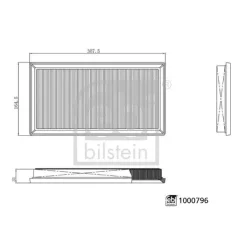 Légszűrő Audi A3,Q3, Seat Leon, Skoda Superb Iv, Kodiaq Ii, Vw Tiguan, Tayron, Golf Viii 03.24- - FEBI BILSTEIN (FE1000796)