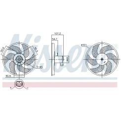 Ventilátor, Motorhűtés Dacia Dokker 1,2-1,6 - NISSENS (NIS850084)