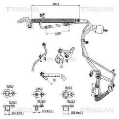 Cső Klíma Citroen C4 Ii 2.0Hdi 09- - TRISCAN (901028050)