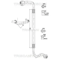 Cső Klíma Psa 508,5008, C4,C5, Opel Astra L 13- - TRISCAN (901028028)