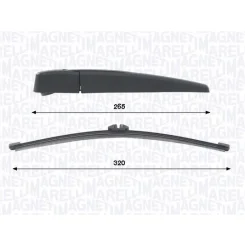 Törlőkarkészlet, Szélvédő Tisztítás 320Mm Bmw X3 08.17- Hátsó - MAGNETI MARELLI (WRQ0450)