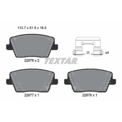 Fékbetétkészlet, Tárcsafék Hyundai T. Kona 2,0 21-23 - TEXTAR (2287603)