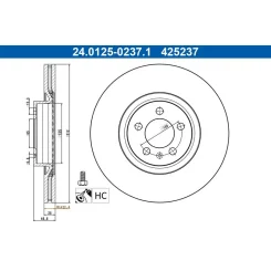 Féktárcsa Vw P. Polo 1,0-2,0 17- - ATE (24.0125-0237.1)