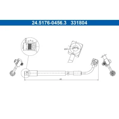 Fékcső Opel T. Mokka 1,4-1,8 12- Jobb - ATE (24.5176-0456.3)