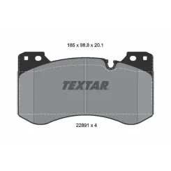 Fékbetétkészlet, Tárcsafék Bmw P. 2/3/4 3,0 20- - TEXTAR (2289101)