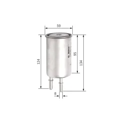 Üzemanyagszűrő Volvo S60 Ii, S80 Ii, V40, V60 I, V70 Iii, Xc60 I, Xc70 Ii 03.06-08.19 - BOSCH (F026403771)