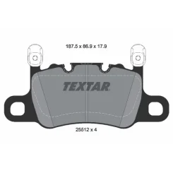 Fékbetétkészlet, Tárcsafék Porsche T. Panamera 2,9-4,0 16-23 - TEXTAR (2551205)