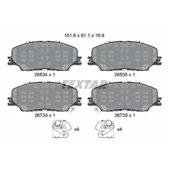 Fékbetétkészlet, Tárcsafék Isuzu P. D-Max 1,9-2,5 Crdi 12- - TEXTAR (2653401)