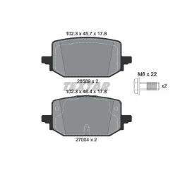 Fékbetétkészlet, Tárcsafék Renault T. Kangoo 1,3/1,5 Dci 21- - TEXTAR (2658904)