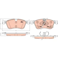 Fékbetétkészlet, Tárcsafék Nissan P. Qashqai 1,3 Dig-T 21- - TRW (GDB2545)