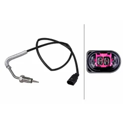 Érzékelő, Kipufogógáz-Hőmérséklet Audi A3 1,6-2,0 Tdi 03- - HELLA (6PT358226-401)