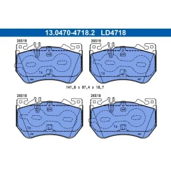 Fékbetétkészlet, Tárcsafék Db P. C236/W206/W214 1,5-3,0 4-Matic 21- Ceramic - ATE (13.0470-4718.2)
