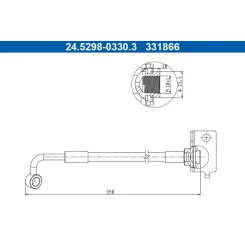 Fékcső Hyundai P. I10 1,0-1,2 13-19 Bal - ATE (24.5298-0330.3)