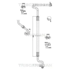 Cső Klíma Audi, Vw, Seat, Skoda - TRISCAN (901029096)