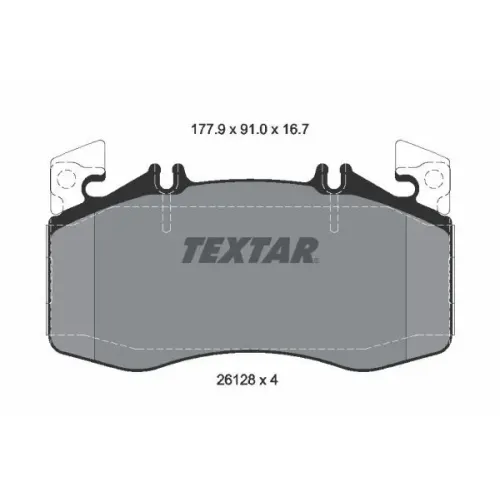 Fékbetétkészlet, Tárcsafék - TEXTAR (2612801)