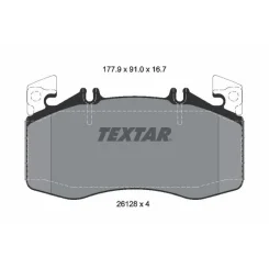 Fékbetétkészlet, Tárcsafék - TEXTAR (2612801)