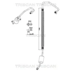 Cső Klíma Opel, Psa, Toyota, Fiat - TRISCAN (901010047)