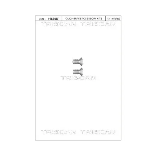 Csavar, Féktárcsa - TRISCAN (8105116011)