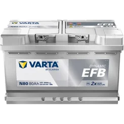 Akkumulátor 12V 80Ah/800A L- 315X175X190 Dynamic Efb - VARTA (580500080K262)