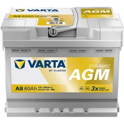 Akkumulátor 12V 60Ah/680A L- 242X175X190 Dynamic Agm - VARTA (560901068K262)