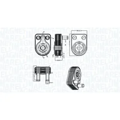 Olajhűtő, Motorolaj Ford B-Max 1.0 12- - MAGNETI MARELLI (RO0055)