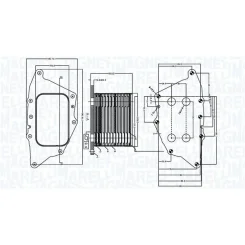 Olajhűtő, Motorolaj Bmw X1 2.0D 15- - MAGNETI MARELLI (RO0050)