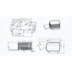 Olajhűtő, Motorolaj Bmw 1 1.5/2.0 15- - MAGNETI MARELLI (RO0044)