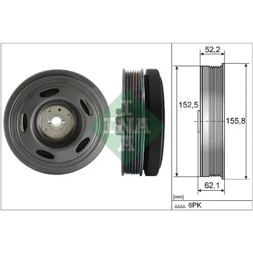 Szíjtárcsa, Főtengely - Schaeffler INA (544051510)