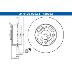 Féktárcsa Suzuki P. Celerio 1,0 14- - ATE (24.0120-0262.1)