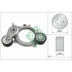 Szíjfeszítő, Hosszbordás Szíj Audi 2,0Tdi Mild Hybrid - Schaeffler INA (534093610)