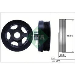 Szíjtárcsa, Főtengely Db 3,0Cdi Om642 - Schaeffler INA (544018310)