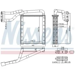 Hőcserélő, Belső Tér Fűtés Ford Tourneo Custom 1,0-2,0 15-23 - NISSENS (NIS707306)