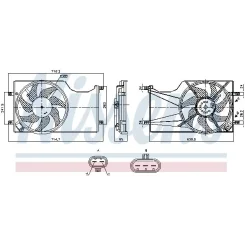 Ventilátor, Motorhűtés Opel Adam 1,0-1,4 14-19 - NISSENS (NIS850098)