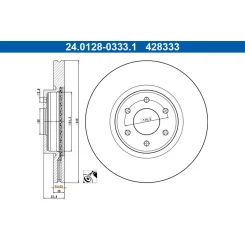 Féktárcsa Renault P. Alaskan 2,3 Dci 4X4 17- - ATE (24.0128-0333.1)
