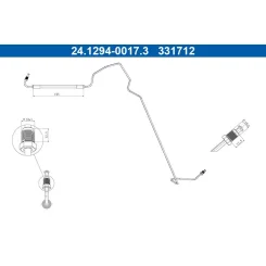 Fékcső Renault T. Modus 1,2-1,6 04-13 Jobb - ATE (24.1294-0017.3)