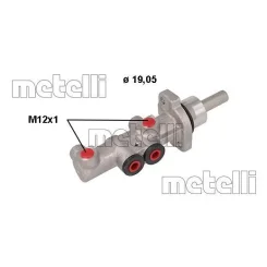 Főfékhenger Vw Fox/Polo 1,2-1,8/1,4-1,9 Tdi 02-11 + Abs - METELLI (05-1117MET)