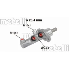 Főfékhenger Opel Astra H 04-09 25,4Mm -Esp - METELLI (05-0570MET)