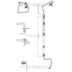 Cső Szervó Ford Fiesta V/Fusion 01-12 - TRISCAN (851616030)