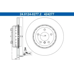 Féktárcsa Bmw P. 5 2,0-3,0 10- - ATE (24.0124-0277.2)