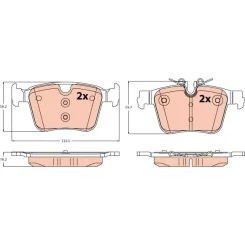 Fékbetétkészlet, Tárcsafék Volvo T. S60/S90/V60/V90/Xc60/Xc90 2,0 17- - TRW (GDB2532)