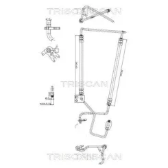 Cső Szervó Peugeot 206 98-12/206 Sw 02- - TRISCAN (851628006)