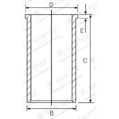 Hengerpersely Fiat 1.9Td/2.4Jtd - GOETZE ENGINE (14-028960-00)