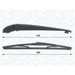 Törlőkarkészlet, Szélvédő Tisztítás 350Mm Toyota Ch-R 10.16- Hátsó - MAGNETI MARELLI (WRQ0430)
