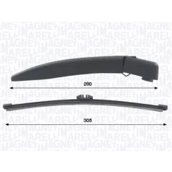 Törlőkarkészlet, Szélvédő Tisztítás 305Mm Ford Focus Iv 01.18- Hátsó - MAGNETI MARELLI (WRQ0437)