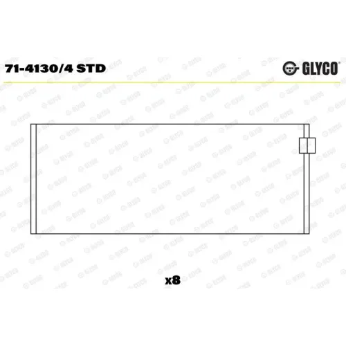 Hajtókar. Csap. Fiat 2,5-2,8D/Td - GLYCO (71-4130/4 STD)