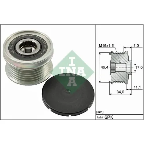 Generátor Szabadonfutó - Schaeffler INA (535015510)